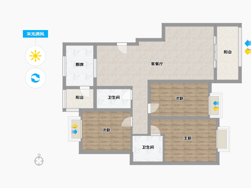 江西省-上饶市-兴安华城-114.00-户型库-采光通风