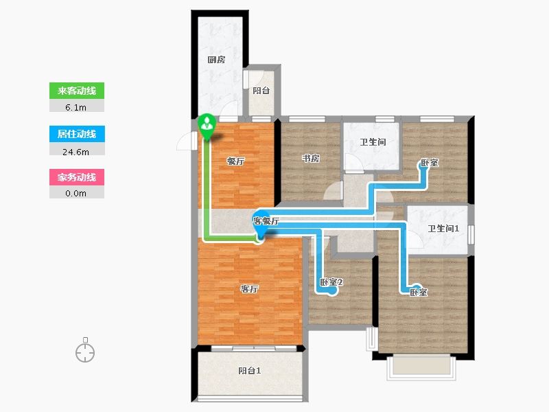 江苏省-南通市-恒大海上威尼斯-112.80-户型库-动静线