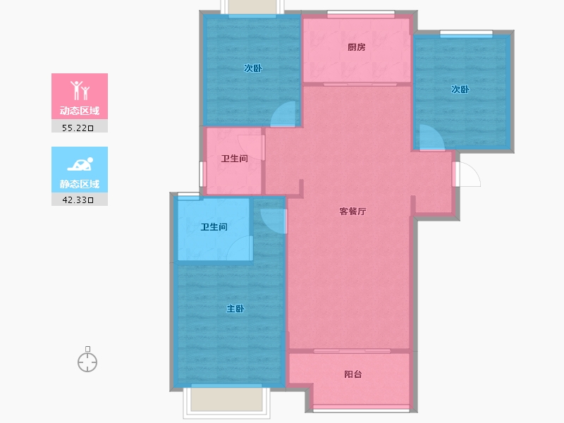 湖北省-武汉市-天汇龙城-97.00-户型库-动静分区