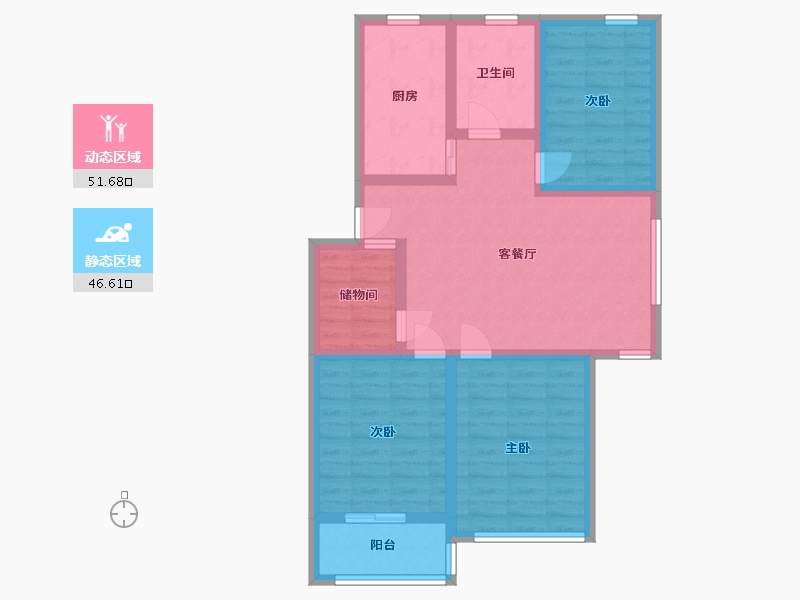 上海-上海市-育兰支路20弄-95.00-户型库-动静分区