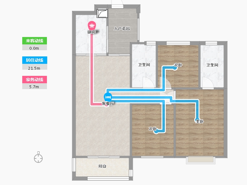 湖北省-武汉市-万科金域学府-89.00-户型库-动静线