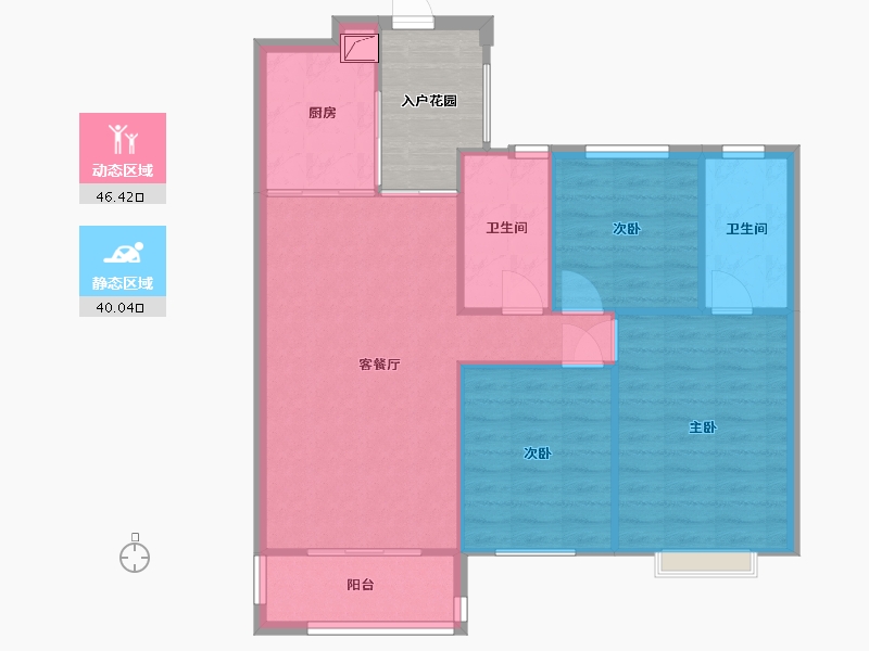 湖北省-武汉市-万科金域学府-89.00-户型库-动静分区