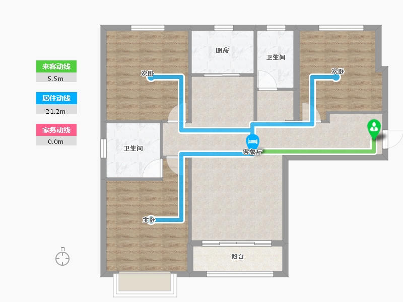 河北省-衡水市-泰华奥体花园-99.00-户型库-动静线