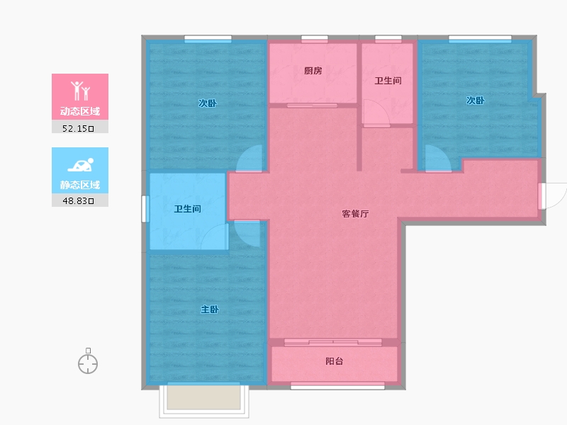 河北省-衡水市-泰华奥体花园-99.00-户型库-动静分区