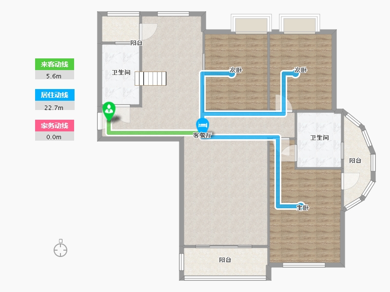 山东省-青岛市-青岛理工大学教育小区-140.00-户型库-动静线