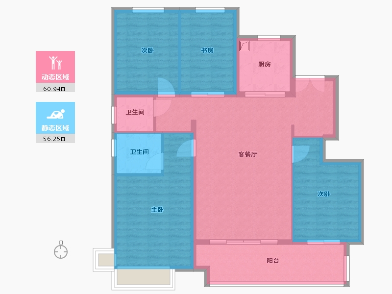 河北省-承德市-荣盛锦绣官邸-106.40-户型库-动静分区