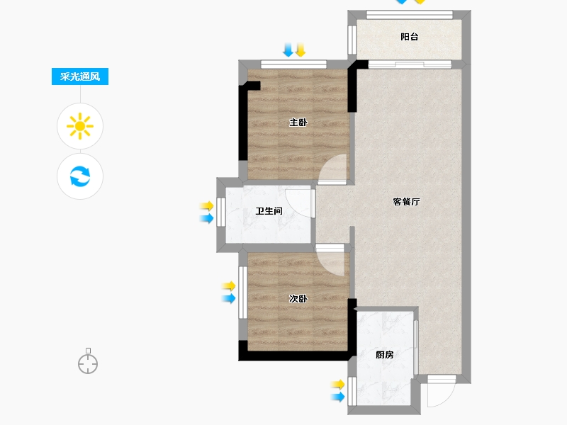 广东省-佛山市-金辉辉逸云庭-52.00-户型库-采光通风