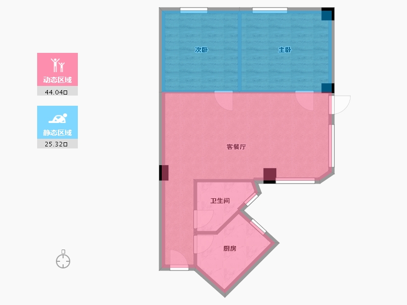 广东省-广州市-银德大厦-68.72-户型库-动静分区