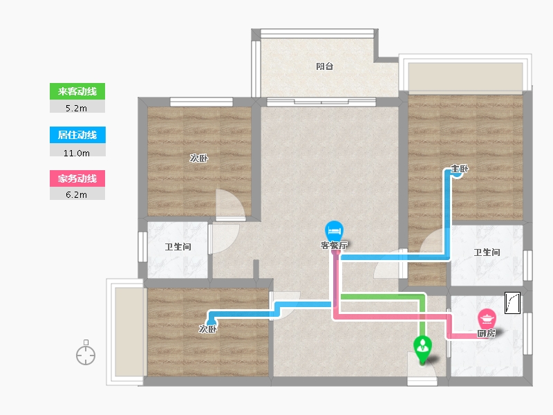 贵州省-贵阳市-保利大国璟-105.00-户型库-动静线