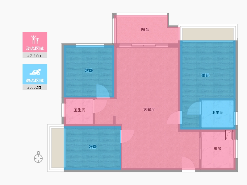 贵州省-贵阳市-保利大国璟-105.00-户型库-动静分区