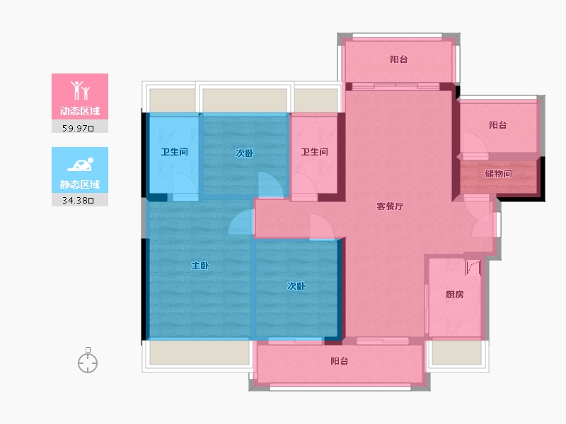 广东省-河源市-龙光城-89.00-户型库-动静分区