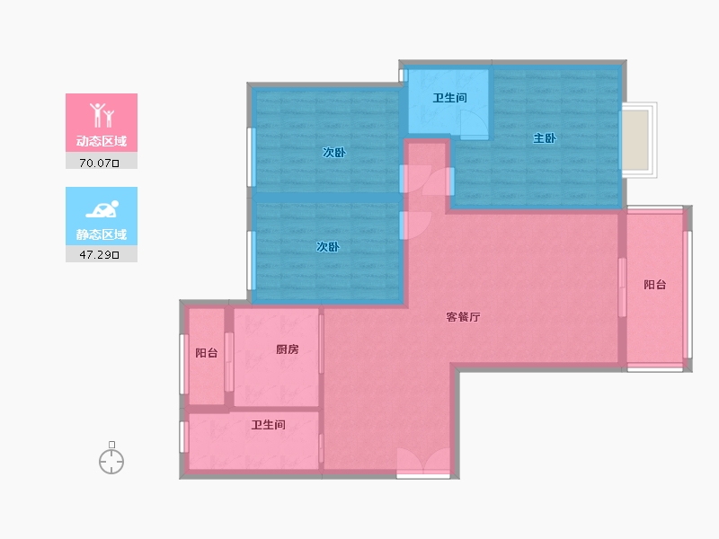 河南省-新乡市-东方国际-105.20-户型库-动静分区