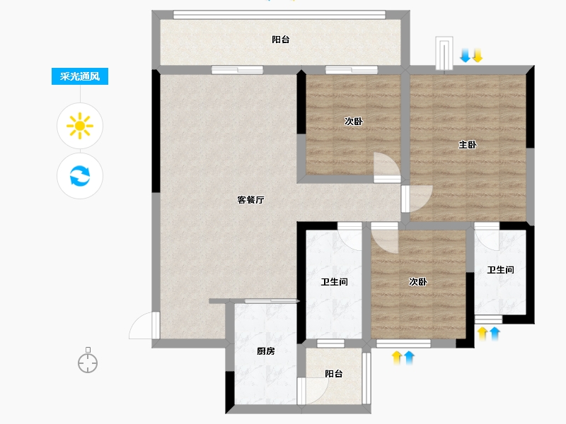 四川省-成都市-成都融创文旅城-98.07-户型库-采光通风