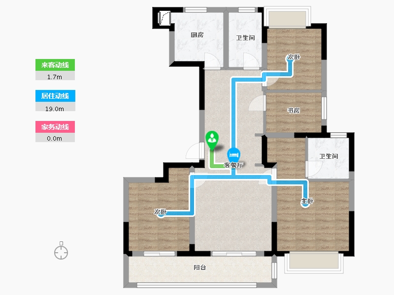 江苏省-无锡市-融创大唐御园-98.00-户型库-动静线