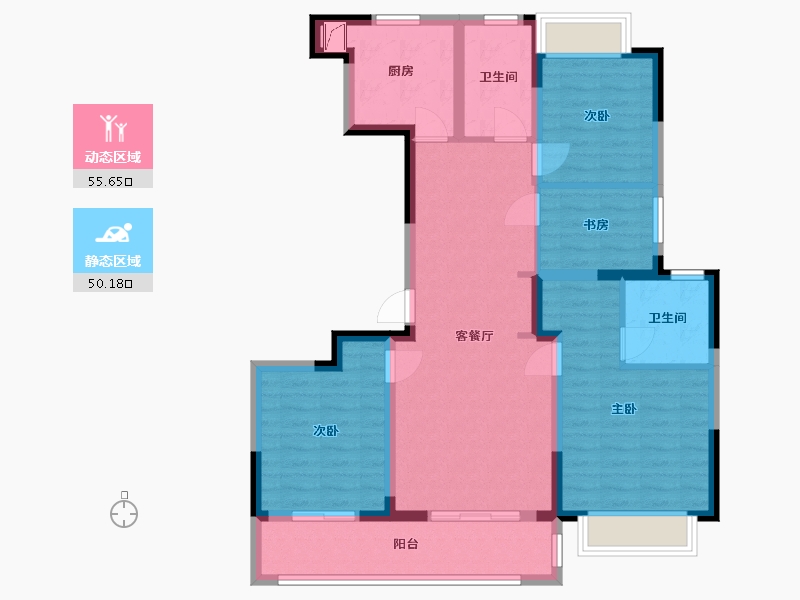 江苏省-无锡市-融创大唐御园-98.00-户型库-动静分区