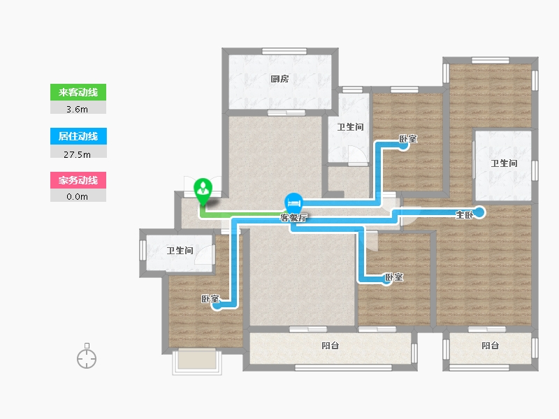 浙江省-宁波市-御湖半岛-165.00-户型库-动静线