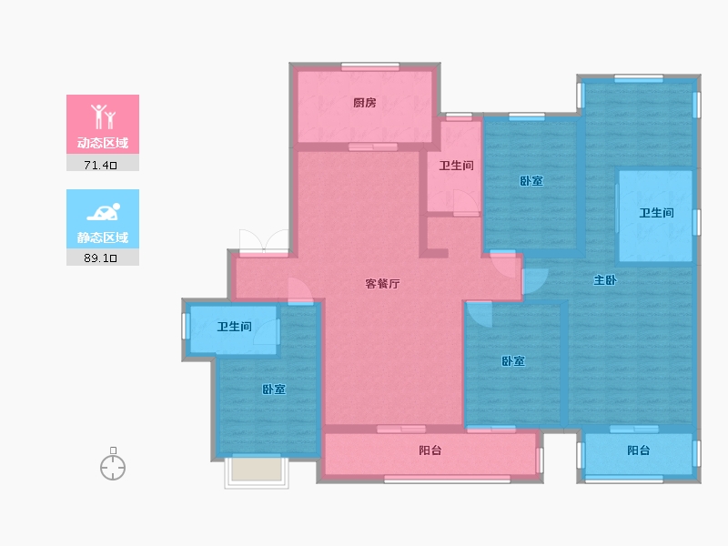 浙江省-宁波市-御湖半岛-165.00-户型库-动静分区