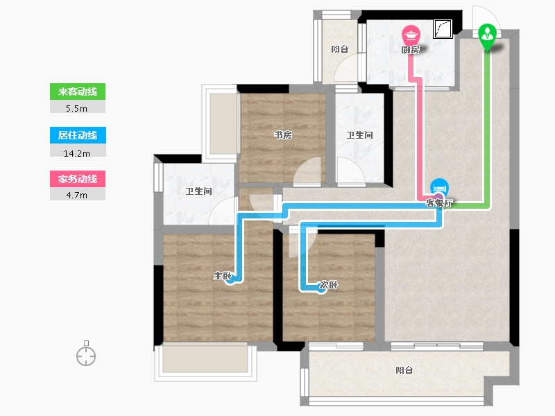 广西壮族自治区-梧州市-滨江学府-78.00-户型库-动静线