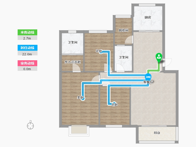 山东省-泰安市-奥林匹克花园-111.00-户型库-动静线