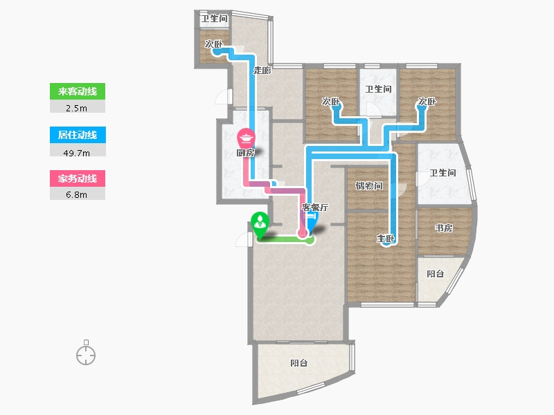 福建省-厦门市-海峡国际社区-2期-206.00-户型库-动静线