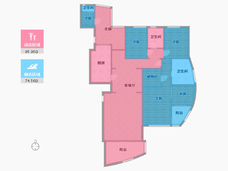 福建省-厦门市-海峡国际社区-2期-206.00-户型库-动静分区