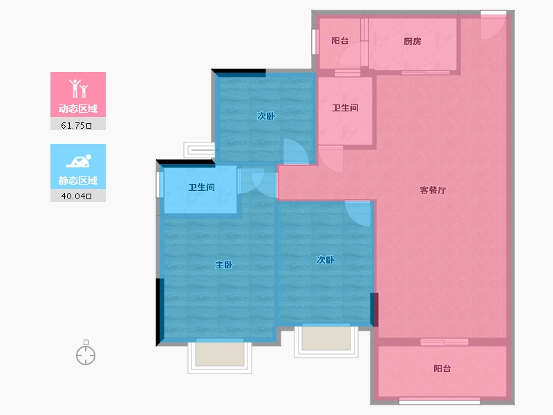 广东省-河源市-盈美花园-98.65-户型库-动静分区