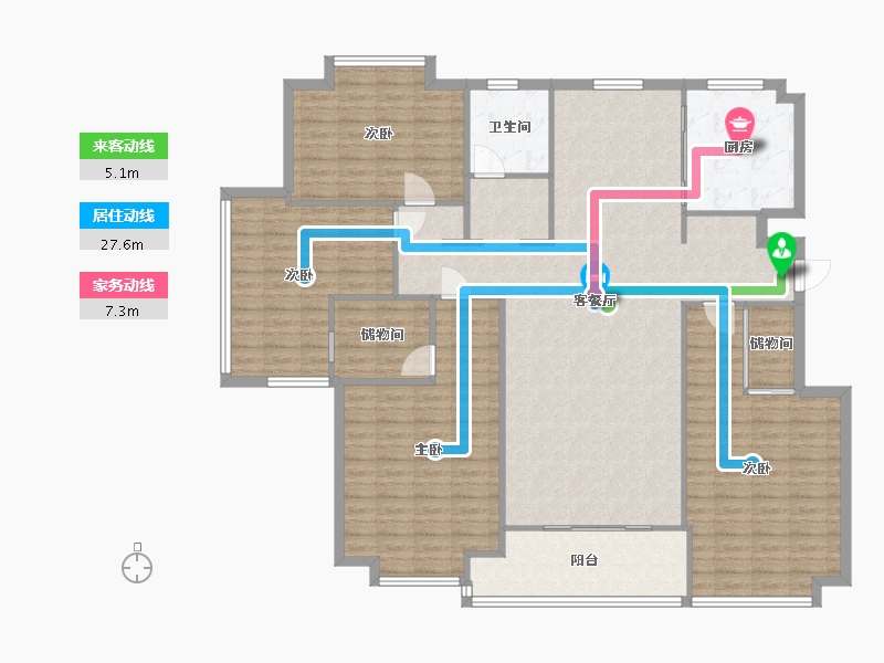 江苏省-盐城市-桃源居-193.00-户型库-动静线