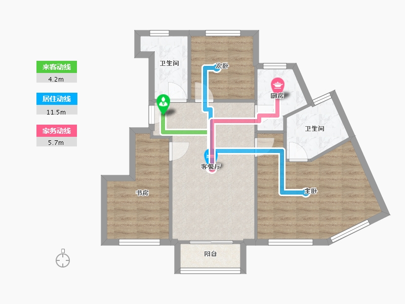 北京-北京市-禹洲·朗廷湾-79.20-户型库-动静线