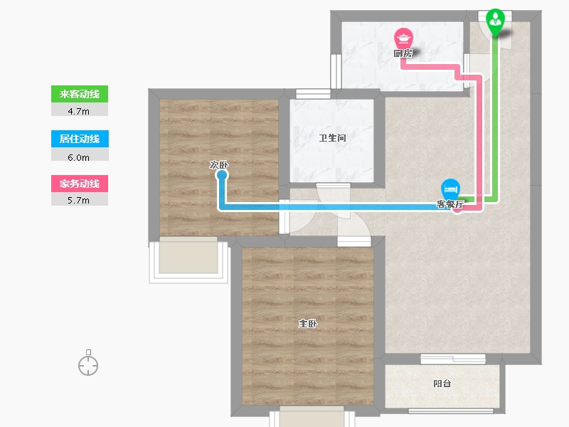 山西省-太原市-赞城-65.00-户型库-动静线