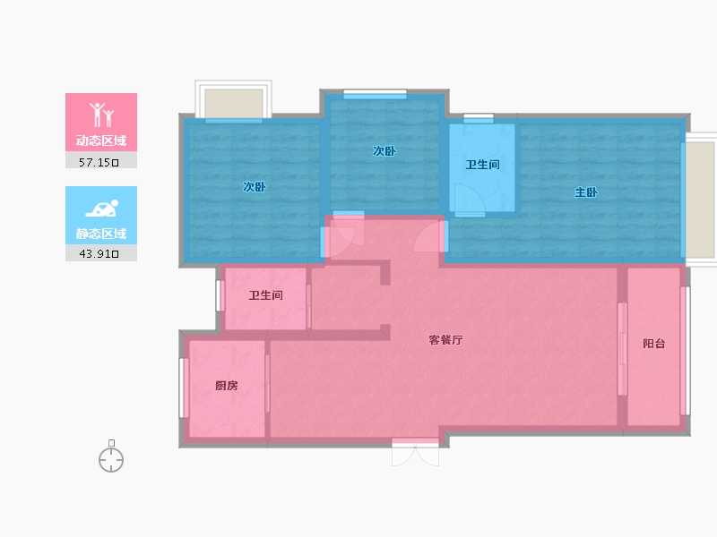 河南省-濮阳市-正大中心-90.00-户型库-动静分区