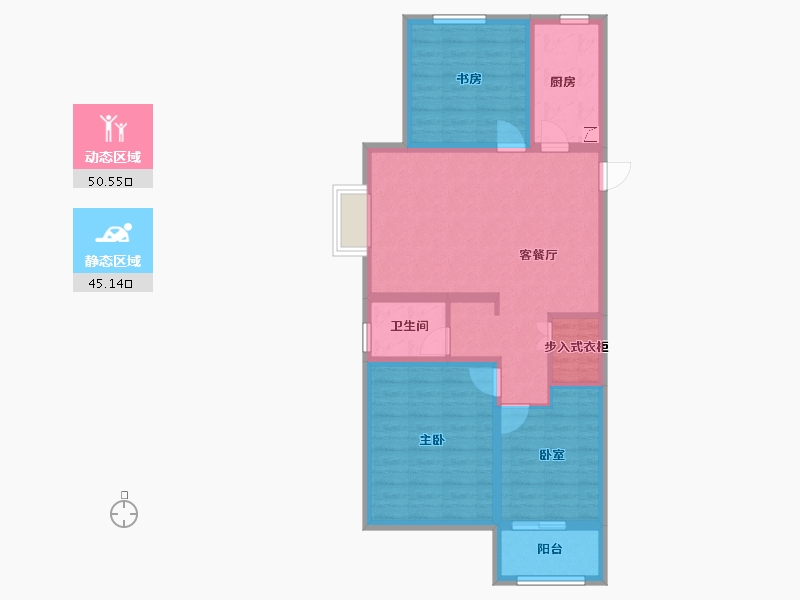 山东省-日照市-裕升大唐华府-85.00-户型库-动静分区