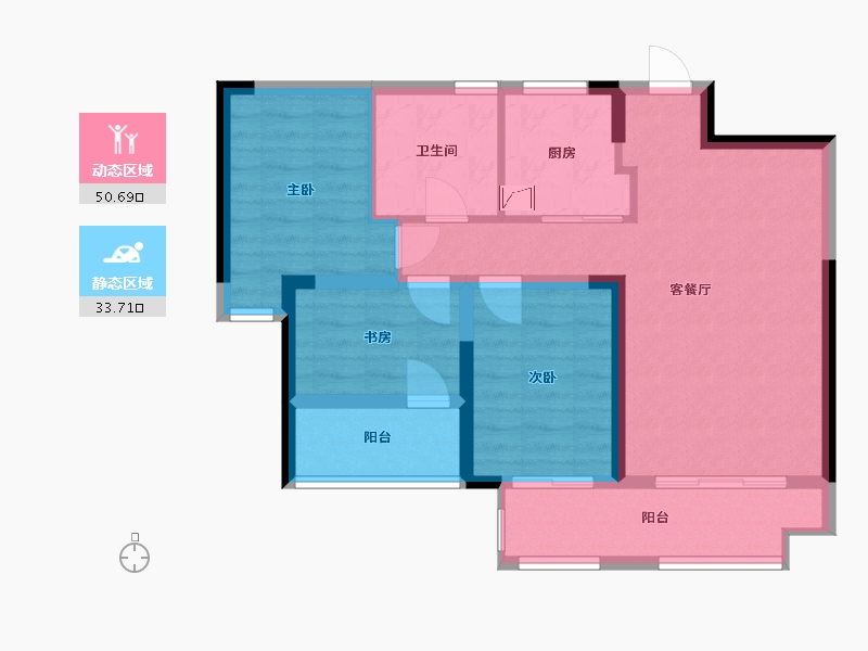 湖南省-长沙市-云天赋-77.00-户型库-动静分区