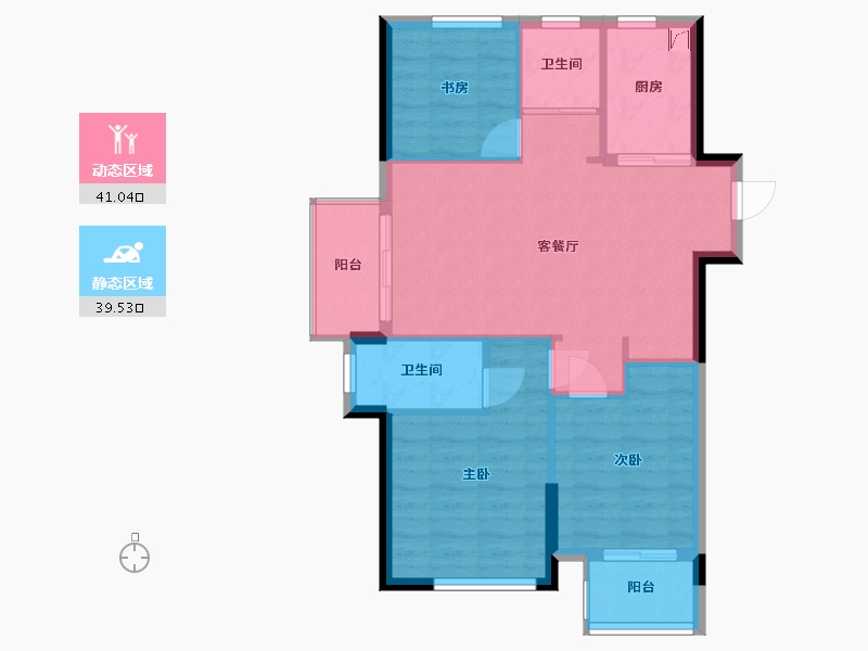 湖北省-武汉市-长投绿城兰园-88.00-户型库-动静分区