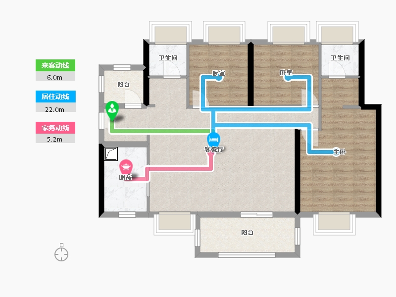 广东省-潮州市-华侨城纯水岸-126.00-户型库-动静线