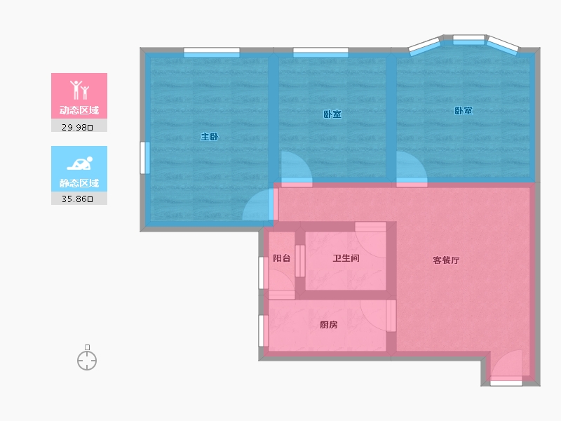 广东省-深圳市-阳光海景豪苑-60.00-户型库-动静分区