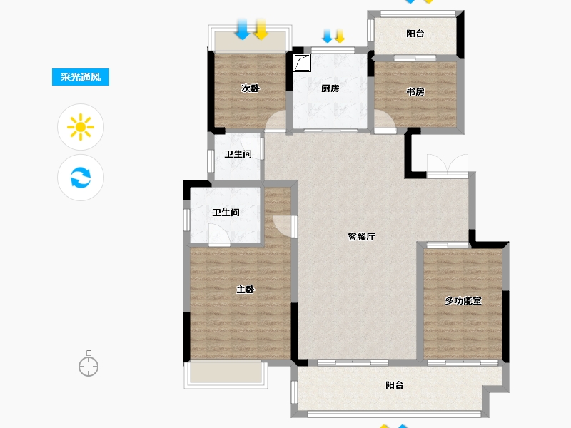 安徽省-滁州市-11222-125.00-户型库-采光通风