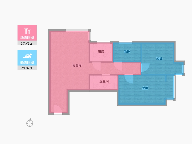 北京-北京市-澳洲康都-91.00-户型库-动静分区