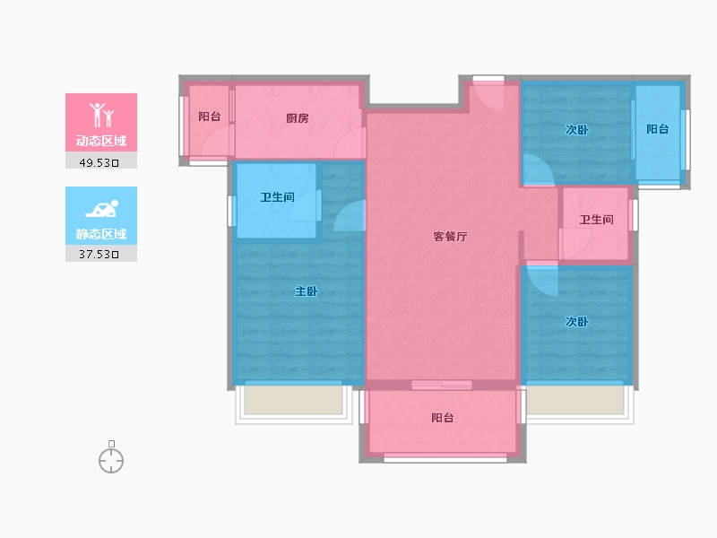 广东省-河源市-锦云颐和花园-89.00-户型库-动静分区