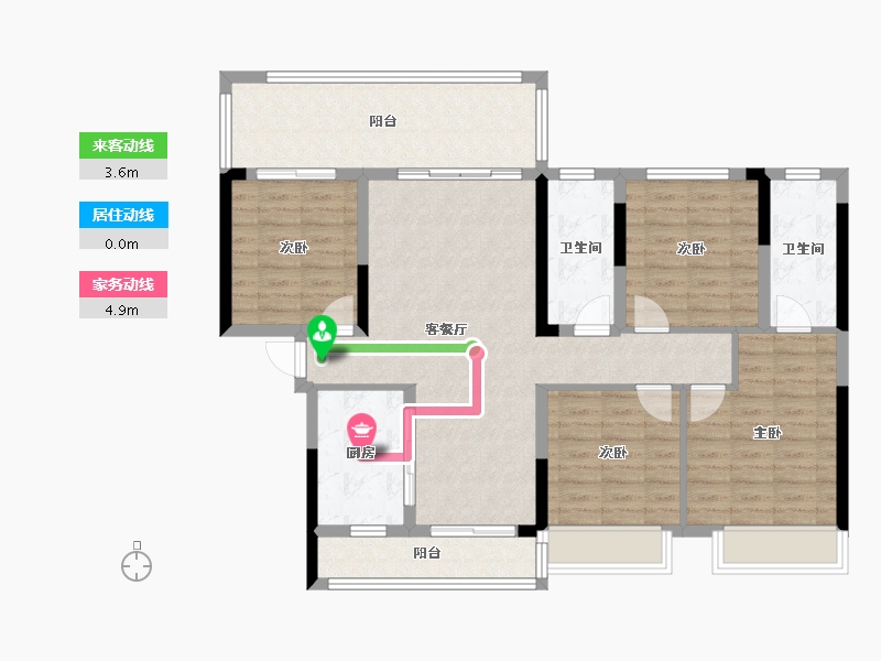 广西壮族自治区-桂林市-万达九著-118.00-户型库-动静线