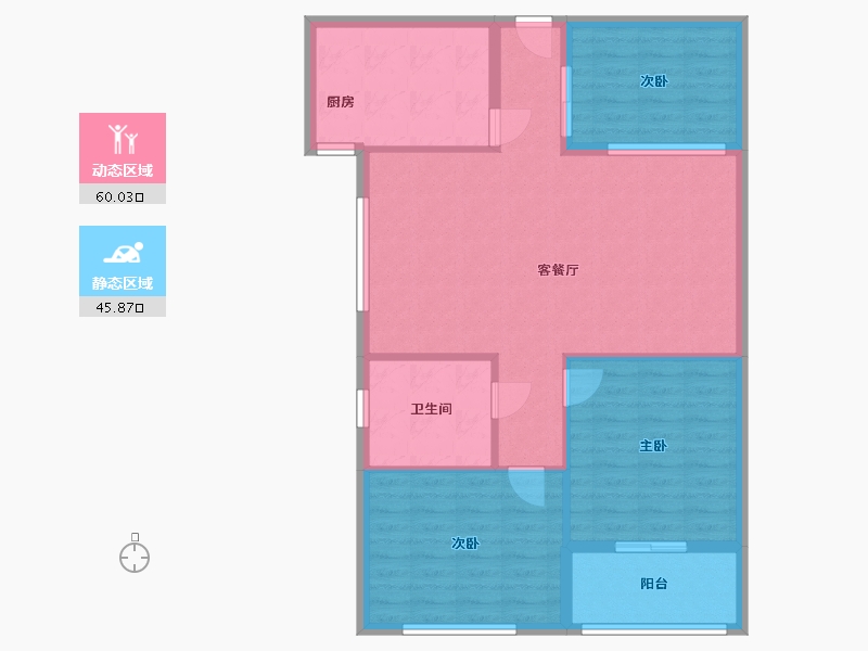 浙江省-杭州市-月光苑-89.00-户型库-动静分区