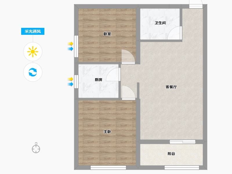 甘肃省-兰州市-重邦康城-75.00-户型库-采光通风