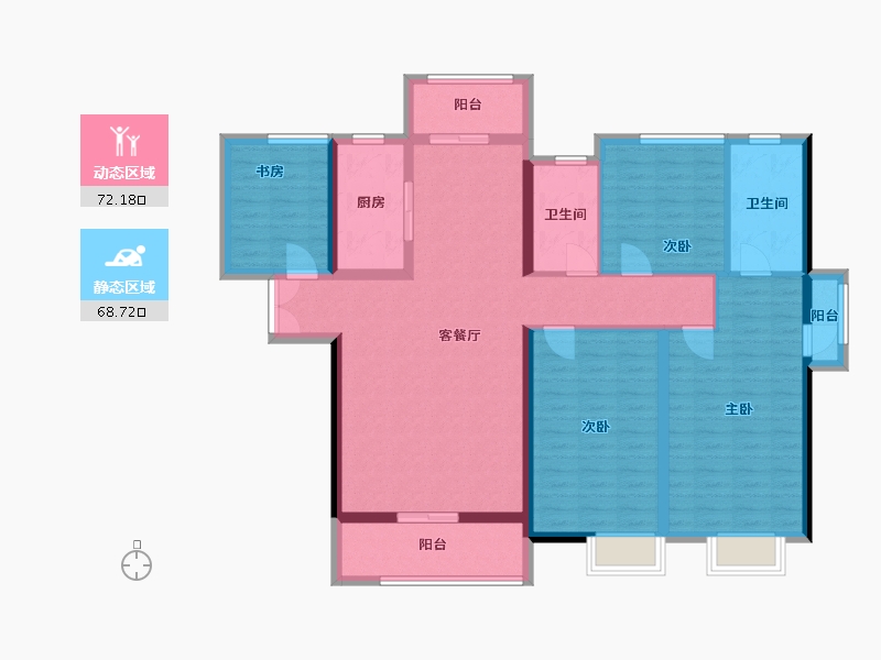 福建省-泉州市-当代万国城MOMA-143.00-户型库-动静分区