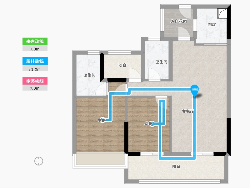 广东省-韶关市-滨江华府-80.00-户型库-动静线