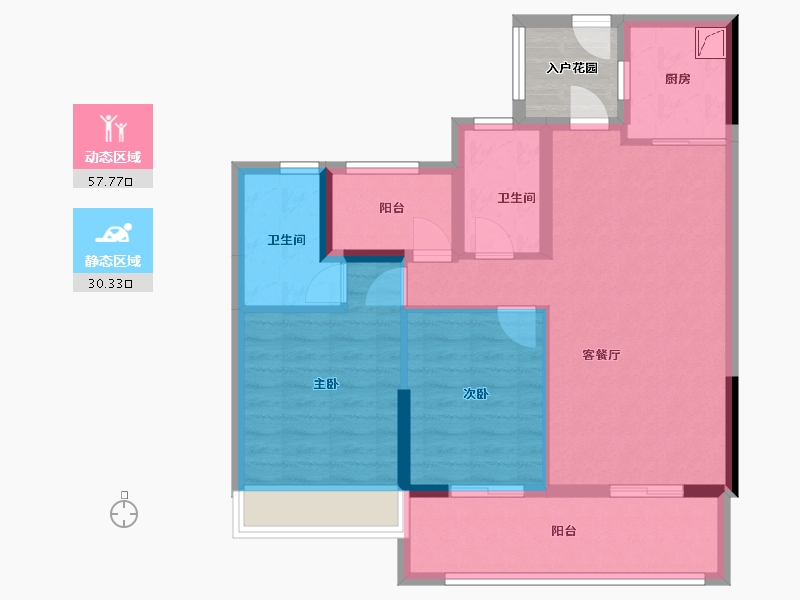 广东省-韶关市-滨江华府-80.00-户型库-动静分区