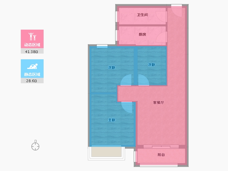 河北省-廊坊市-绿宸凤栖华府-70.80-户型库-动静分区