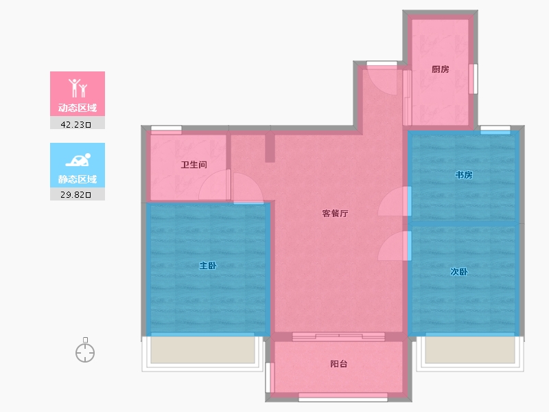 浙江省-湖州市-莱茵河畔-64.18-户型库-动静分区