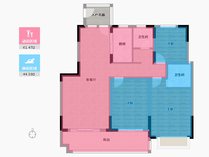 湖北省-黄冈市-中央新城-117.00-户型库-动静分区