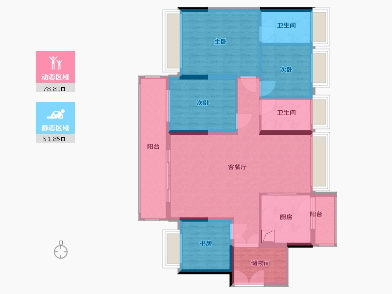 广东省-深圳市-华强城市花园-118.00-户型库-动静分区