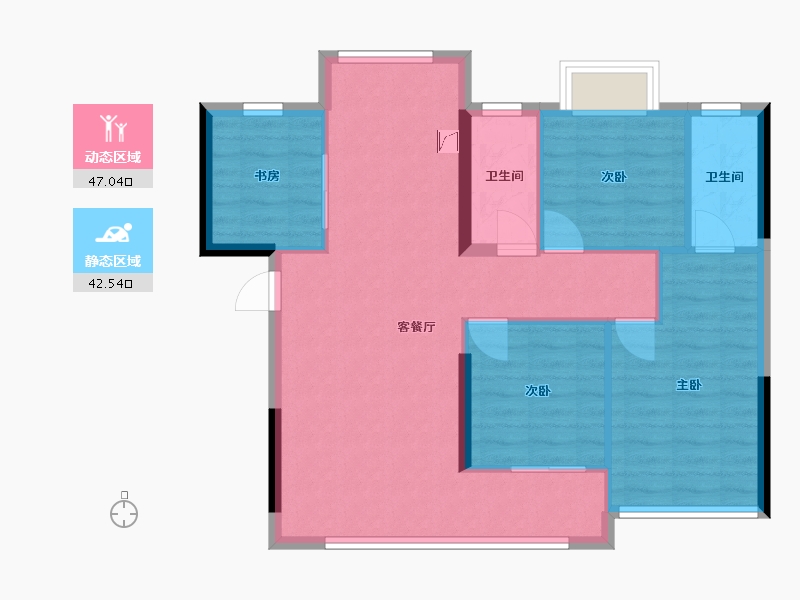 福建省-龙岩市-印象天悦-82.00-户型库-动静分区