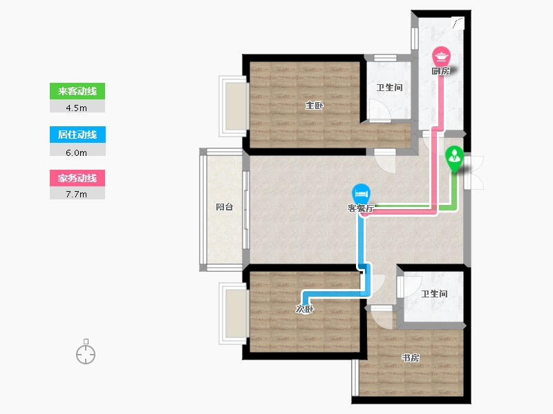 甘肃省-兰州市-省教育厅家属院-100.00-户型库-动静线